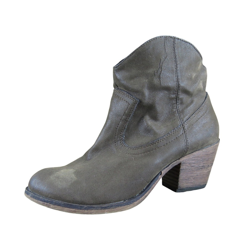Rocket Dog Soundoff Women 8.5 Brown Synthetic Ankle Bootie Western Comfort